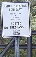 no tresspassing